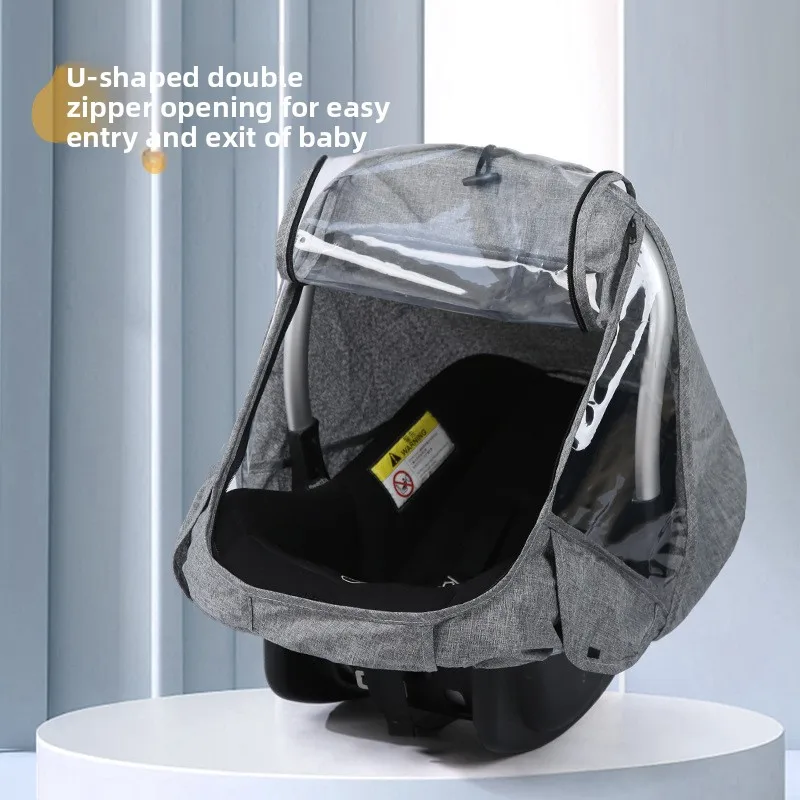 Baby Car Seat Canopy Safety Basket Cover Windproof - Image 2