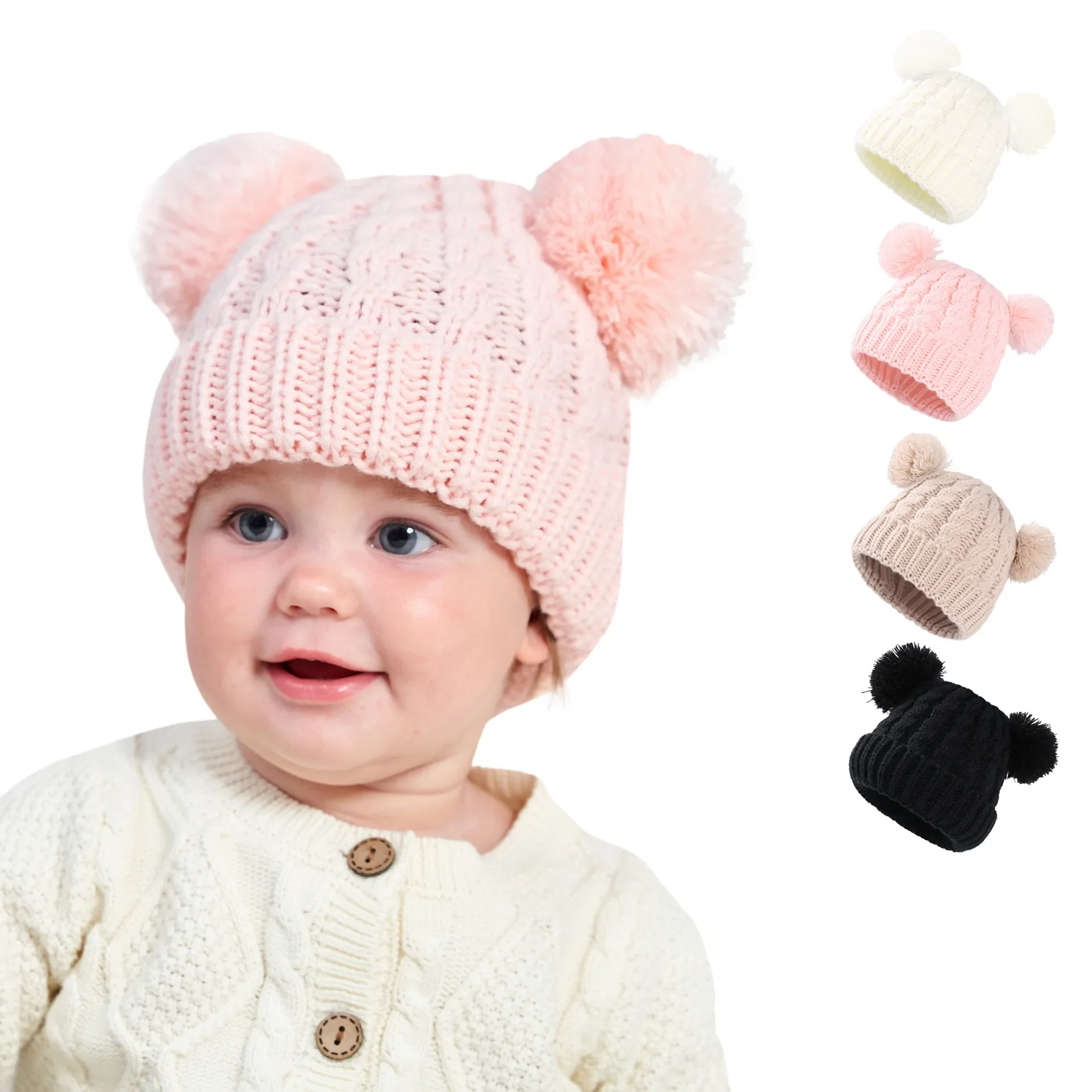 Autumn Winter Baby Hat for Girls Beanie Bonnet Kids - Image 2